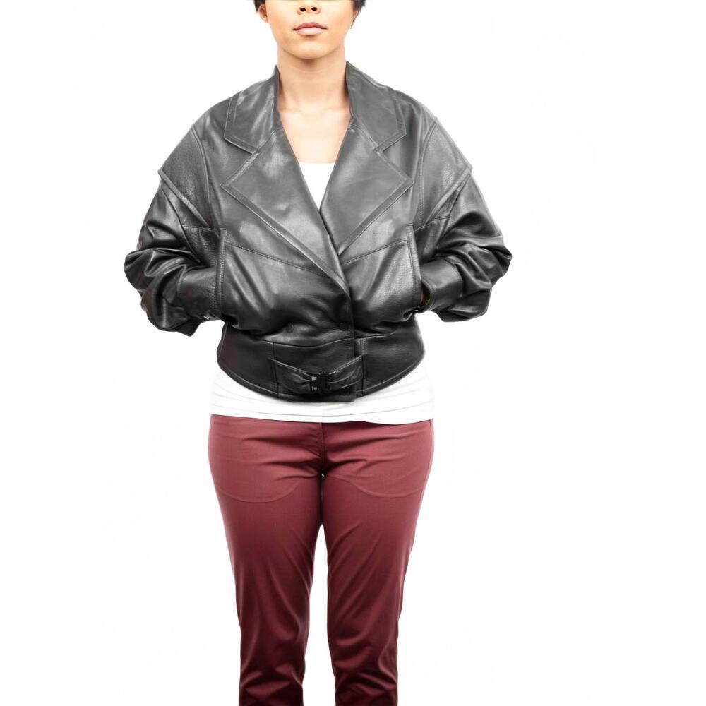 NEW LUSSO BENI mirth leather jacket in black